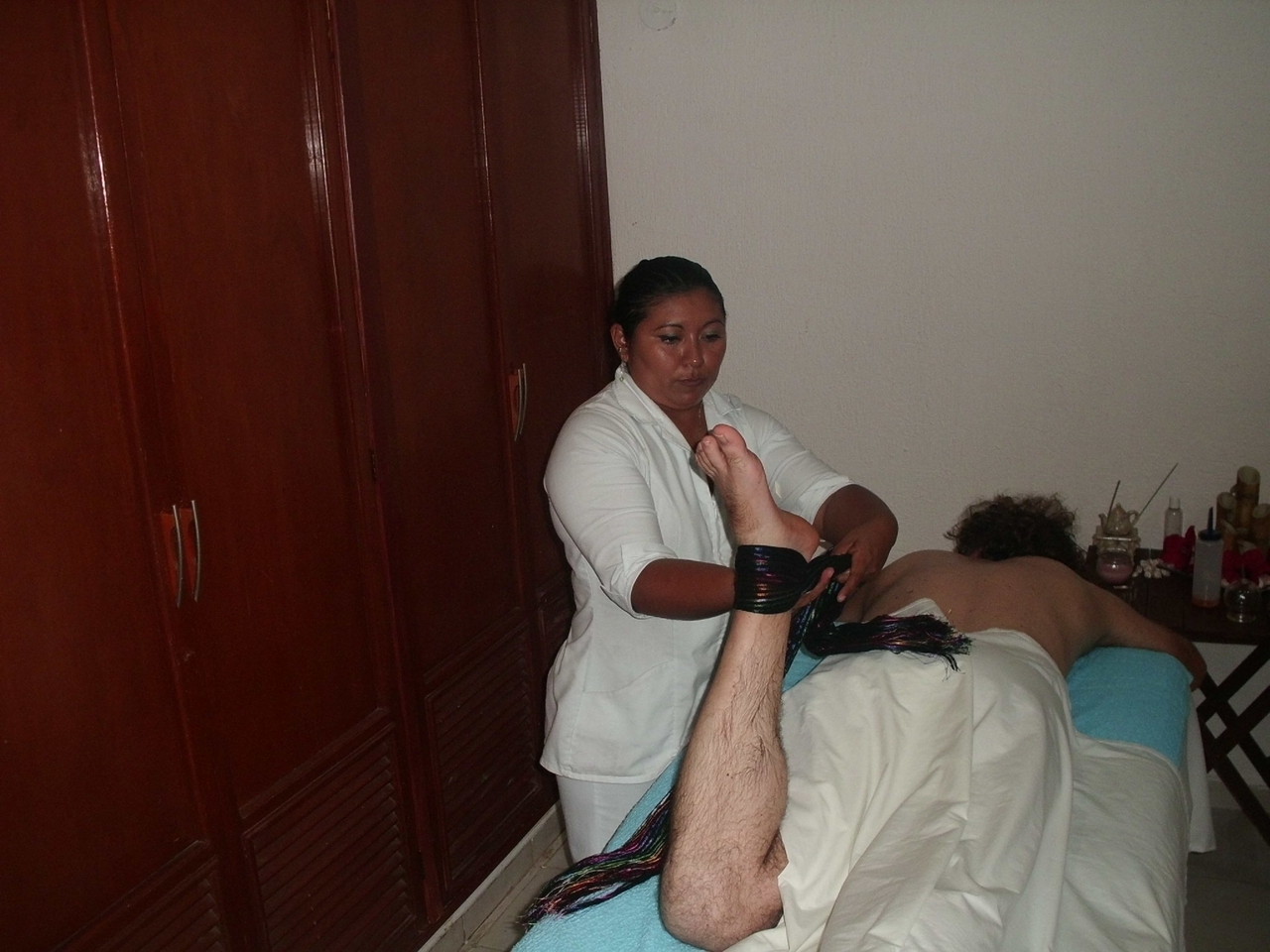 masaje  con lienzos o rebozo maya spa merida