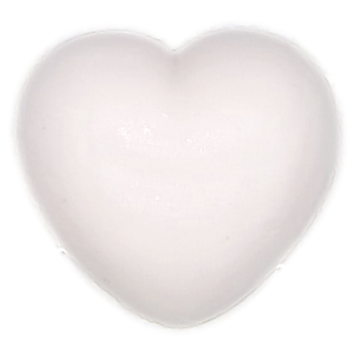 savon coeur bombé blanc