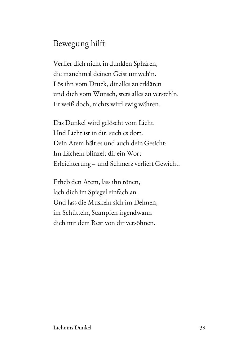 Bewegung hilft