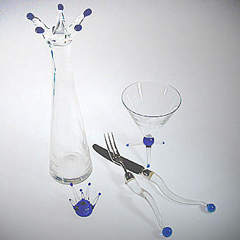“Banquet de Neptune” - 1991 Murano blown glass and silver