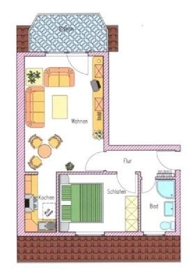 Grundriss der Wohnung