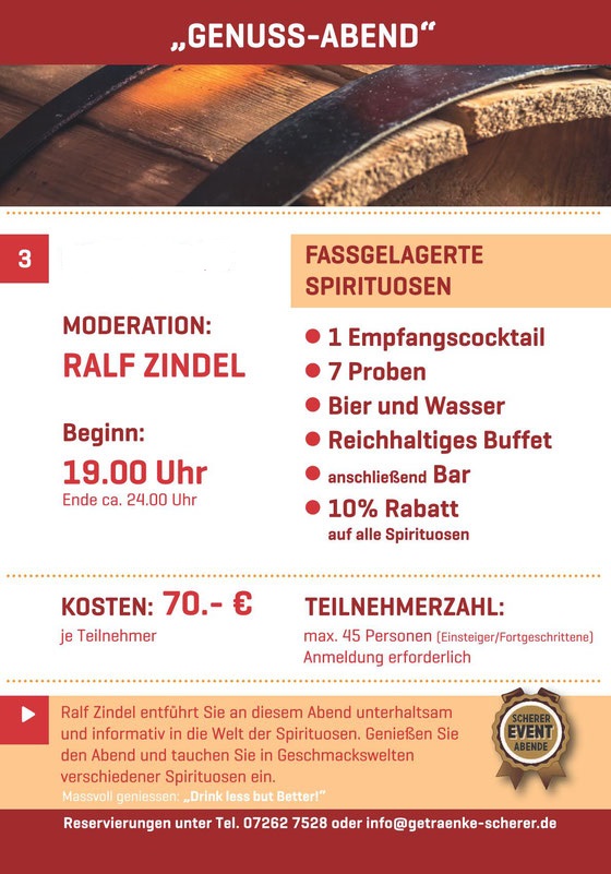 Tasting mit Ralf Zindel bei Getränke Scherer in Eppingen.