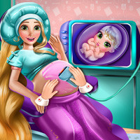 Игра беременная Рапунцель в больнице