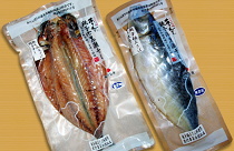 極上さばの「開き干し」と「文化干し」