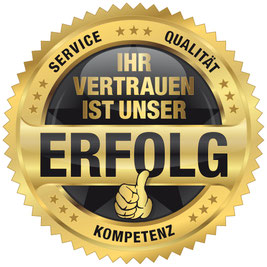 Button Ihr Vertrauen ist unser Erfolg