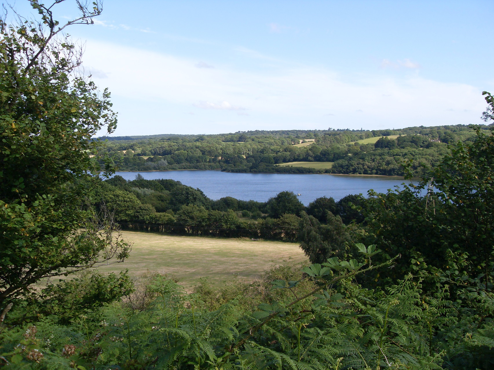 A view of Weir Wood reservoir in East Grinstead