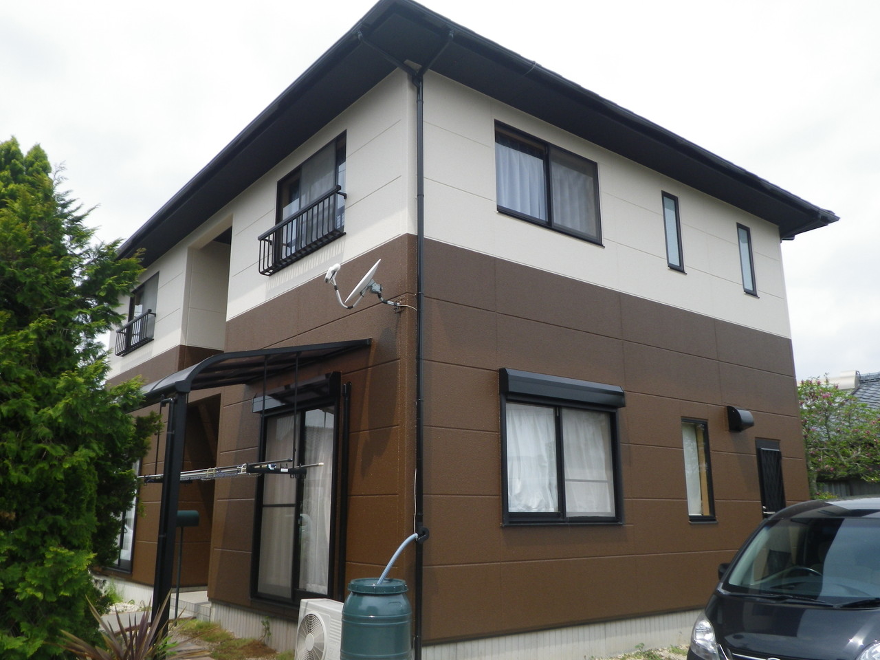 熊本市ｍ様家外壁塗装 屋根塗装工事完成 熊本の住宅 外壁塗装 屋根塗装 防水塗装は 岩津塗装へ