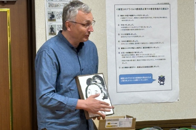 鉱山見学とズグラッフィートのワークショップが開催されました（おかやま県民文化祭）