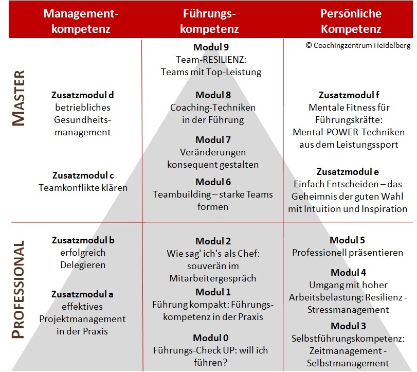 Führungskräfteausbildung - Coachingzentrum Heidelberg - Seminare, Workshops, Caochings