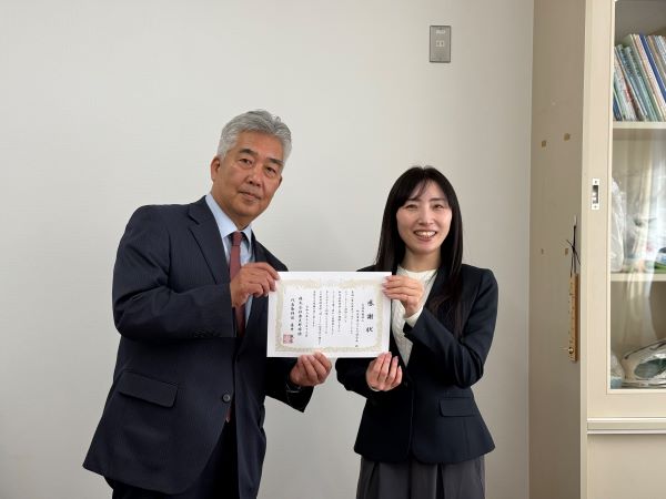 楽天野球団からの感謝状贈呈
