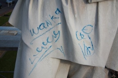 Image of graffiti before treatment