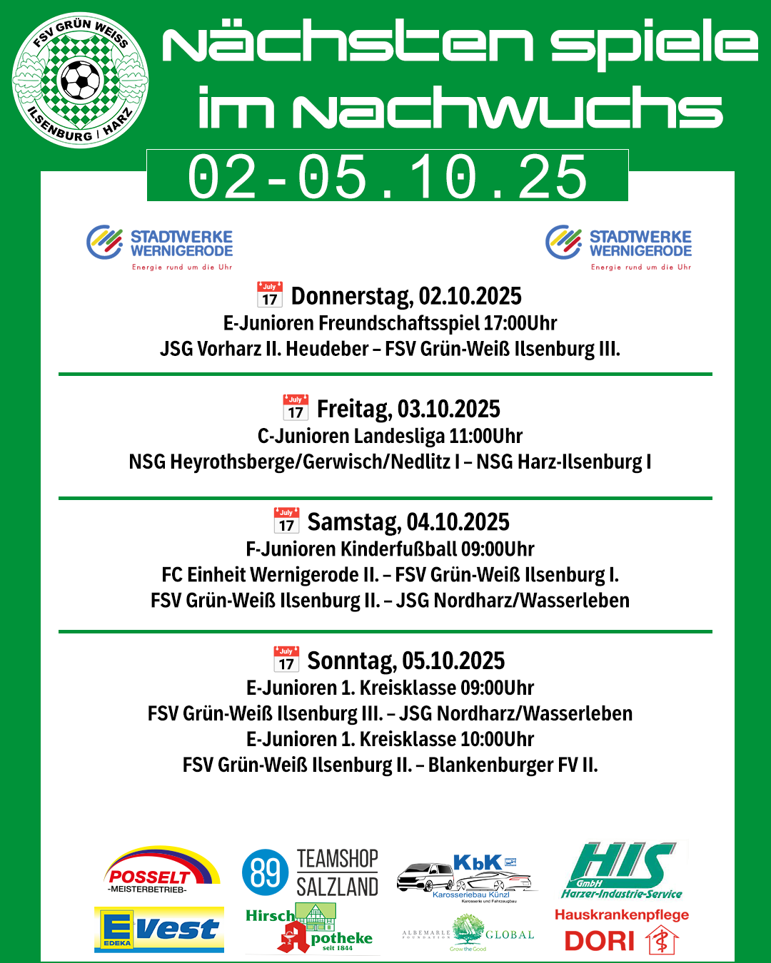 Nachwuchs – Vorschau 02-05.10.25