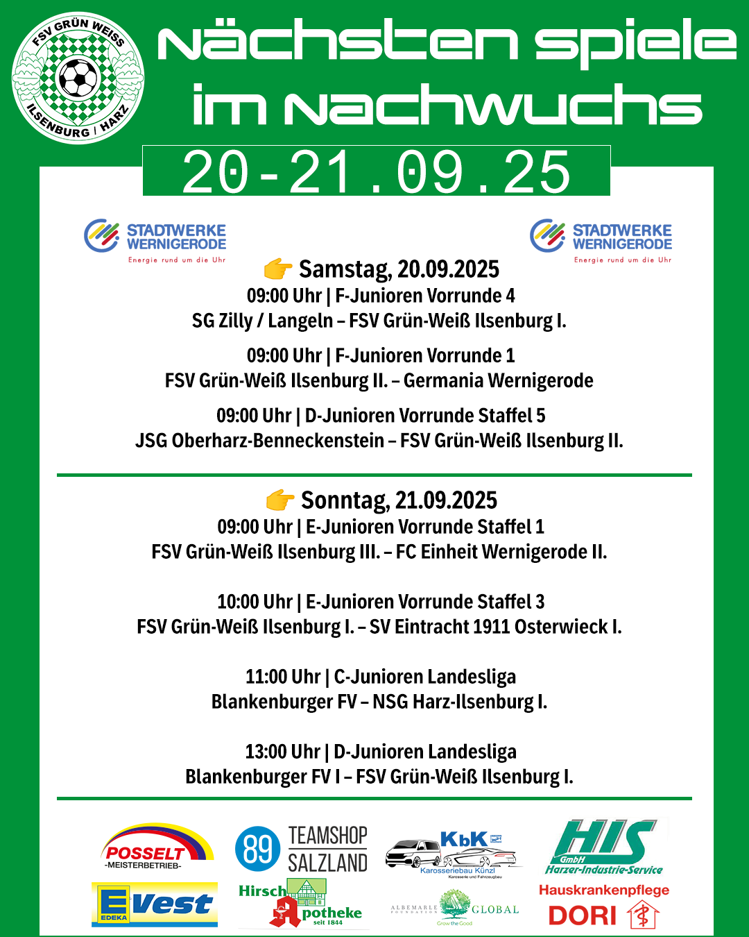 Nachwuchsspieltag mit zwei spannenden Derbys in Blankenburg