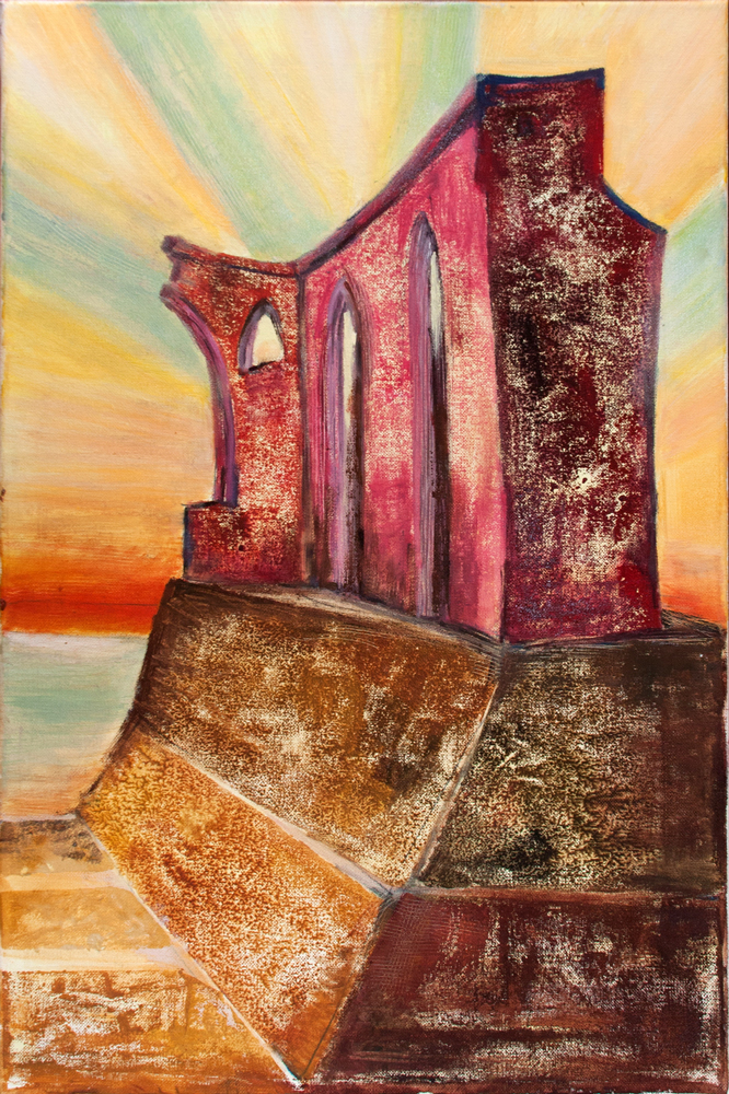 Auf hoher Klippe II, 2015, Öl auf Leinwand, 60x40cm