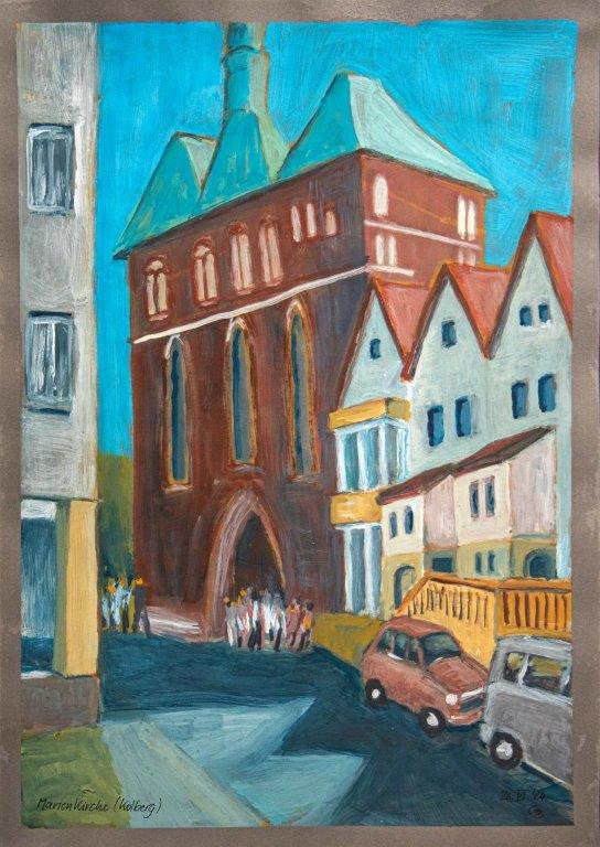 Marienkirche, 2024, Gouache, 56x39