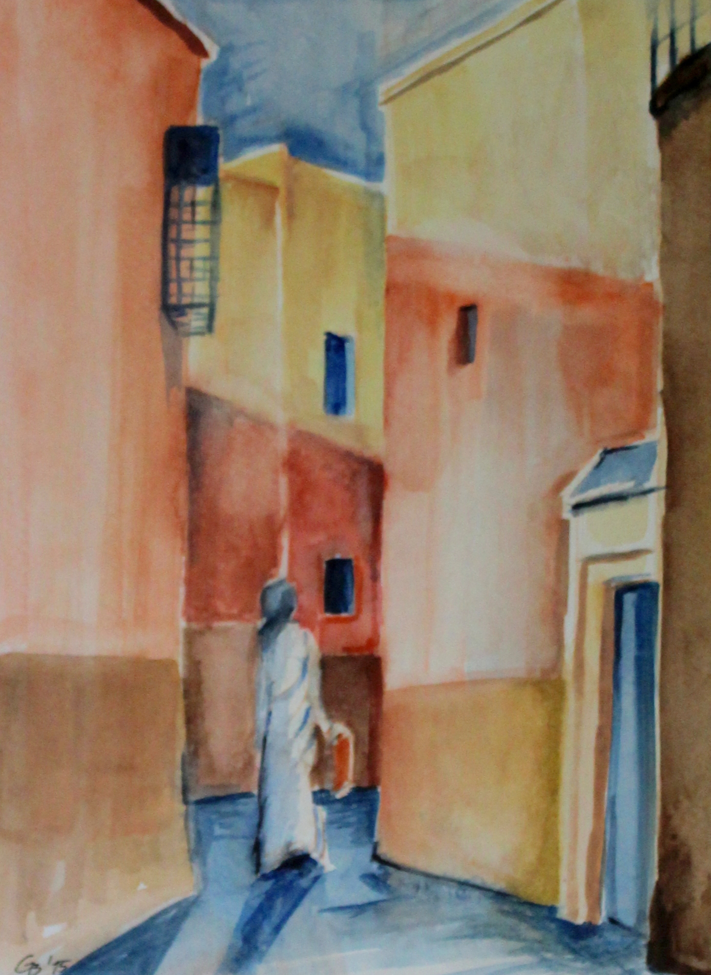 In der Medina (Marrakech), 2015, Aquarell, 30x22cm