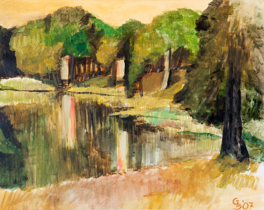 Schlosspark II (Petzow), 2007, Acryl auf Karton