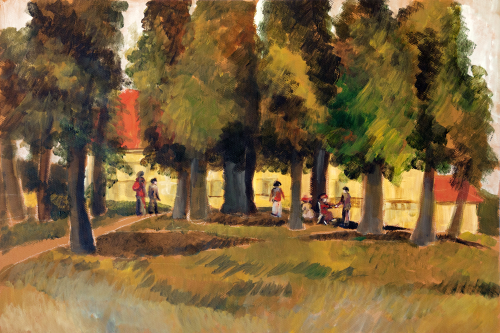 Schlosspark (Petzow), 2007, Acryl auf Karton, 40x60cm