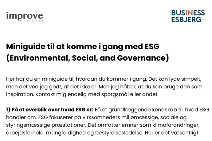 ESG Mini-guide