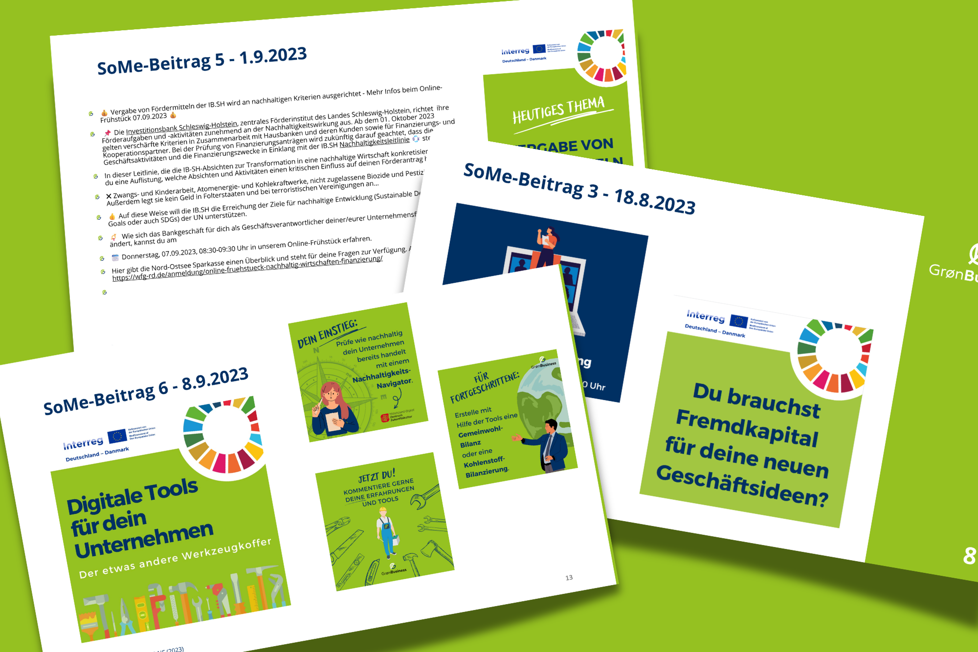 Dokumentation der Grøn Facts-Kampagne auf Social Media 2023