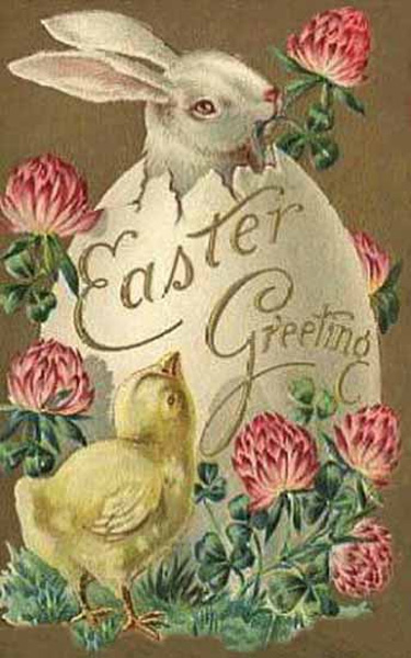 復活祭のウサギと卵：