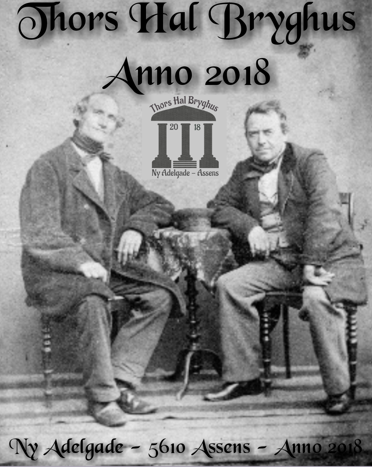 Værthusholder Jens Henrich Reinholdt Maiborg 1811 til 1886, og til højre restauratør Svendsen