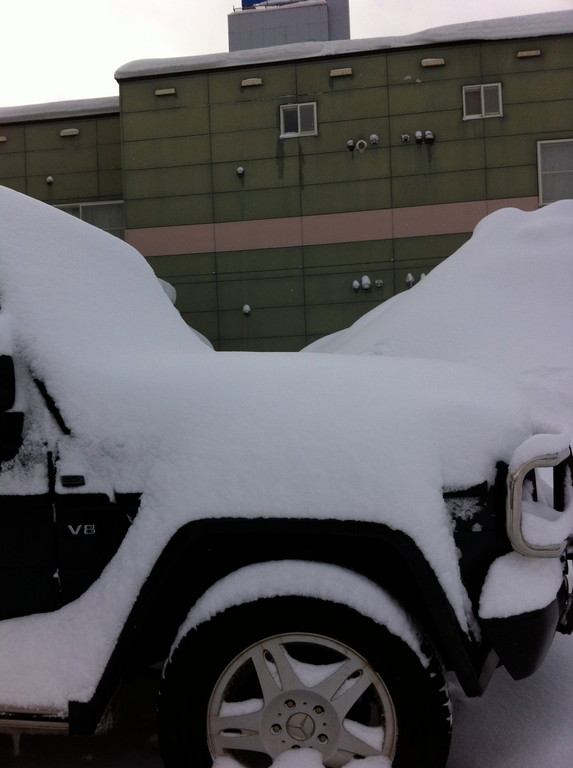 あれー　今日はこんなに積もったぜー