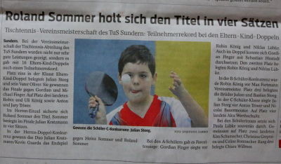 Roland Sommer holt sich den Titel in vier Sätzen - WP-Regionalsport 10.1.13