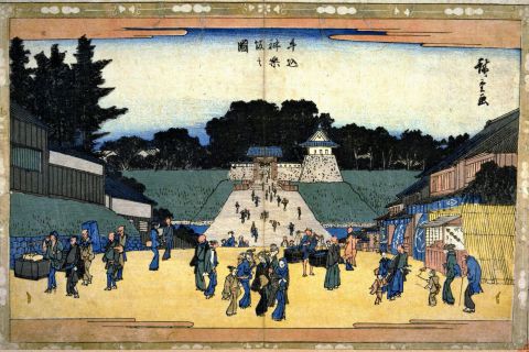江戸時代の神楽坂の浮世絵