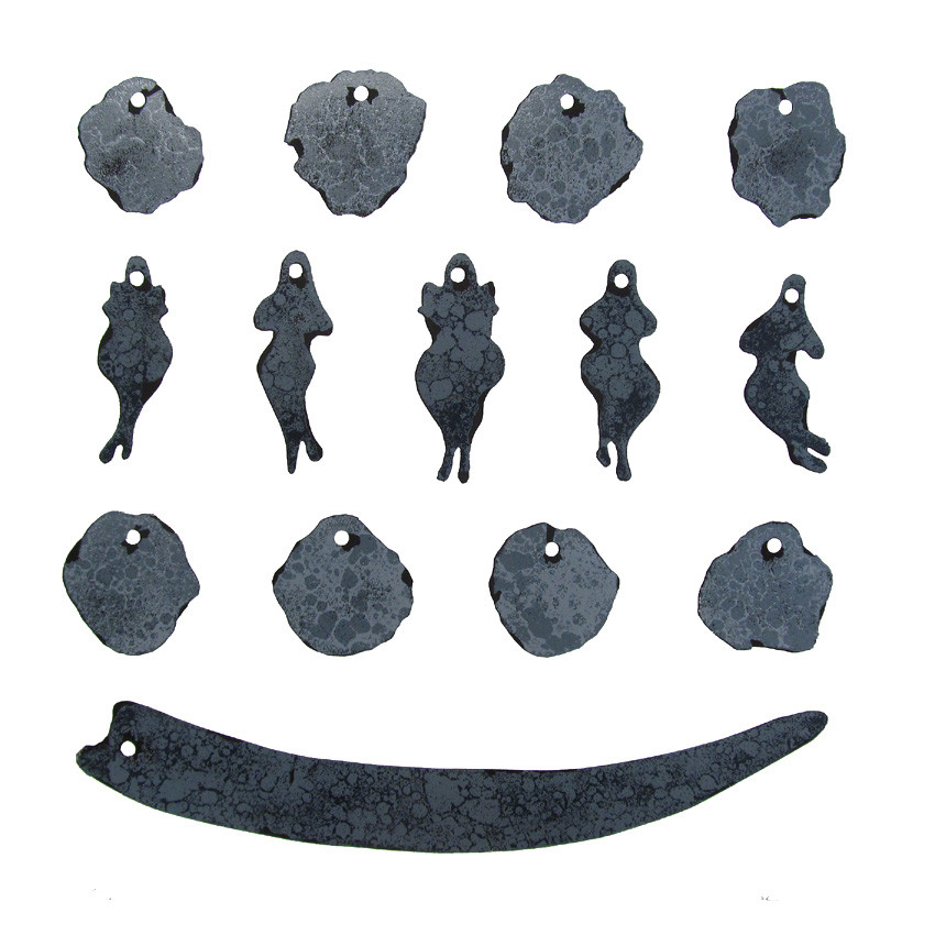 Shields, Signs & Totems, seal women- Linoprint 70x70 cm