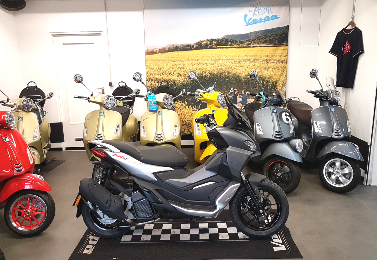 Rollerangebot in der Ausstellung