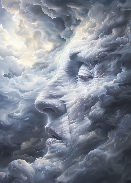 Gesicht aus Wolken. Bild von Alana Jordan auf Pixabay.