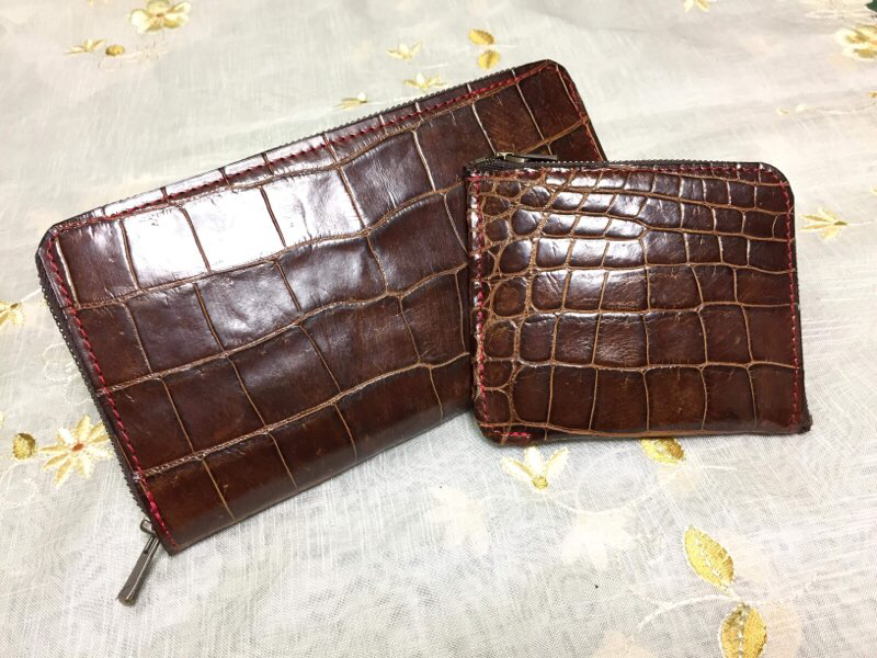 レアレザーリメイク~L字長財布とミニL字財布