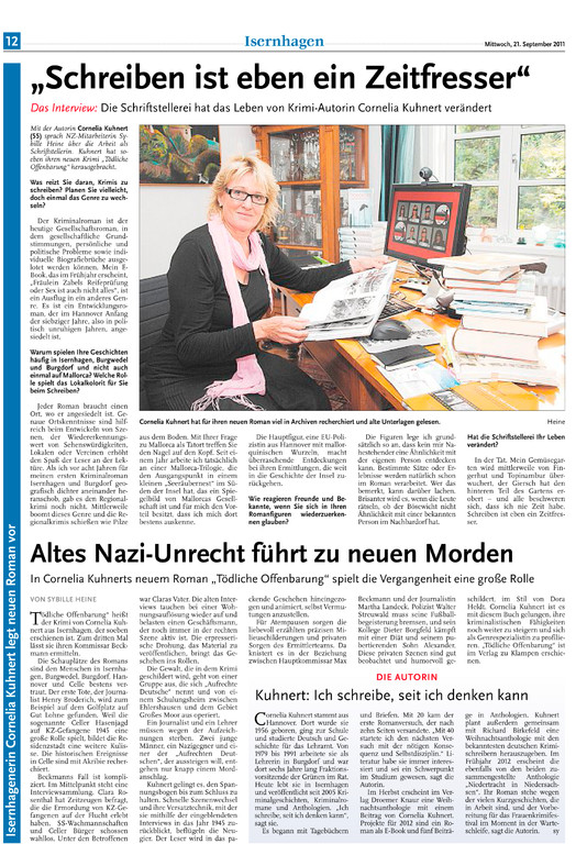 Sybille Heine, Nordhannoversche Zeitung am 21.09.2011