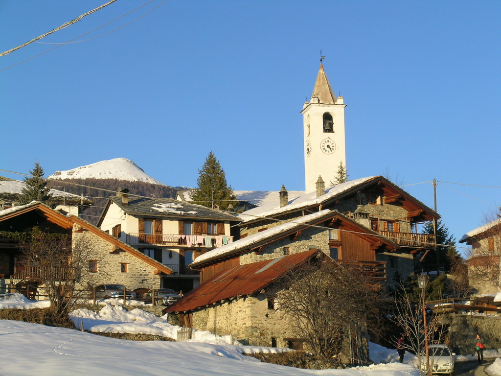 Saint barthélemy chalet baita in villaggio tipico di montagna ...