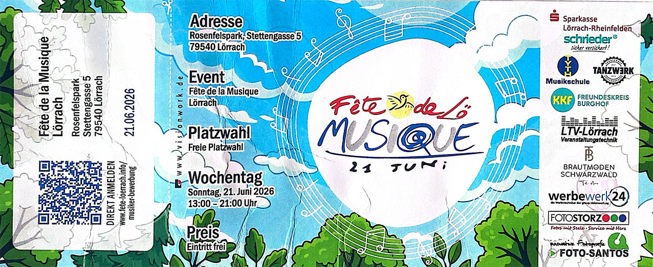 Karte Fete de la Musique Lörrach