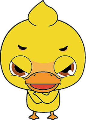 canard - oiseau - animaux - smiley émoticône émoji cartoon clipart illustration - artémotic