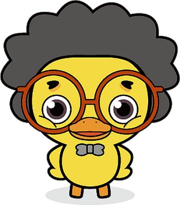 canard - oiseau - animaux - smiley émoticône émoji cartoon clipart illustration - artémotic