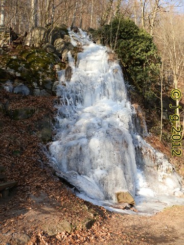 der "Fallende Bach" im Februar 2012