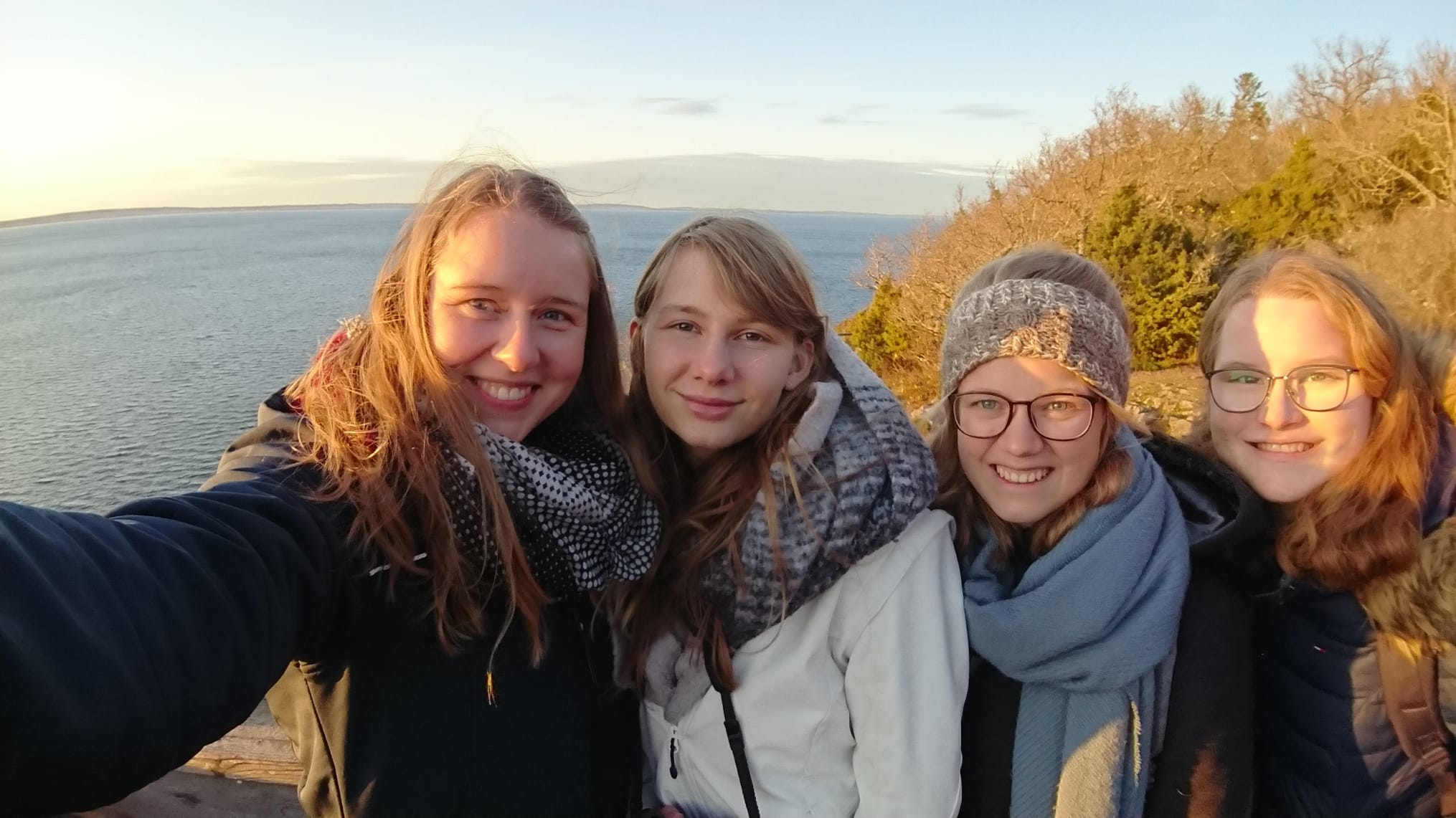 Ausflug im Herbst: Livia, Anna, Sofia und Friederike 