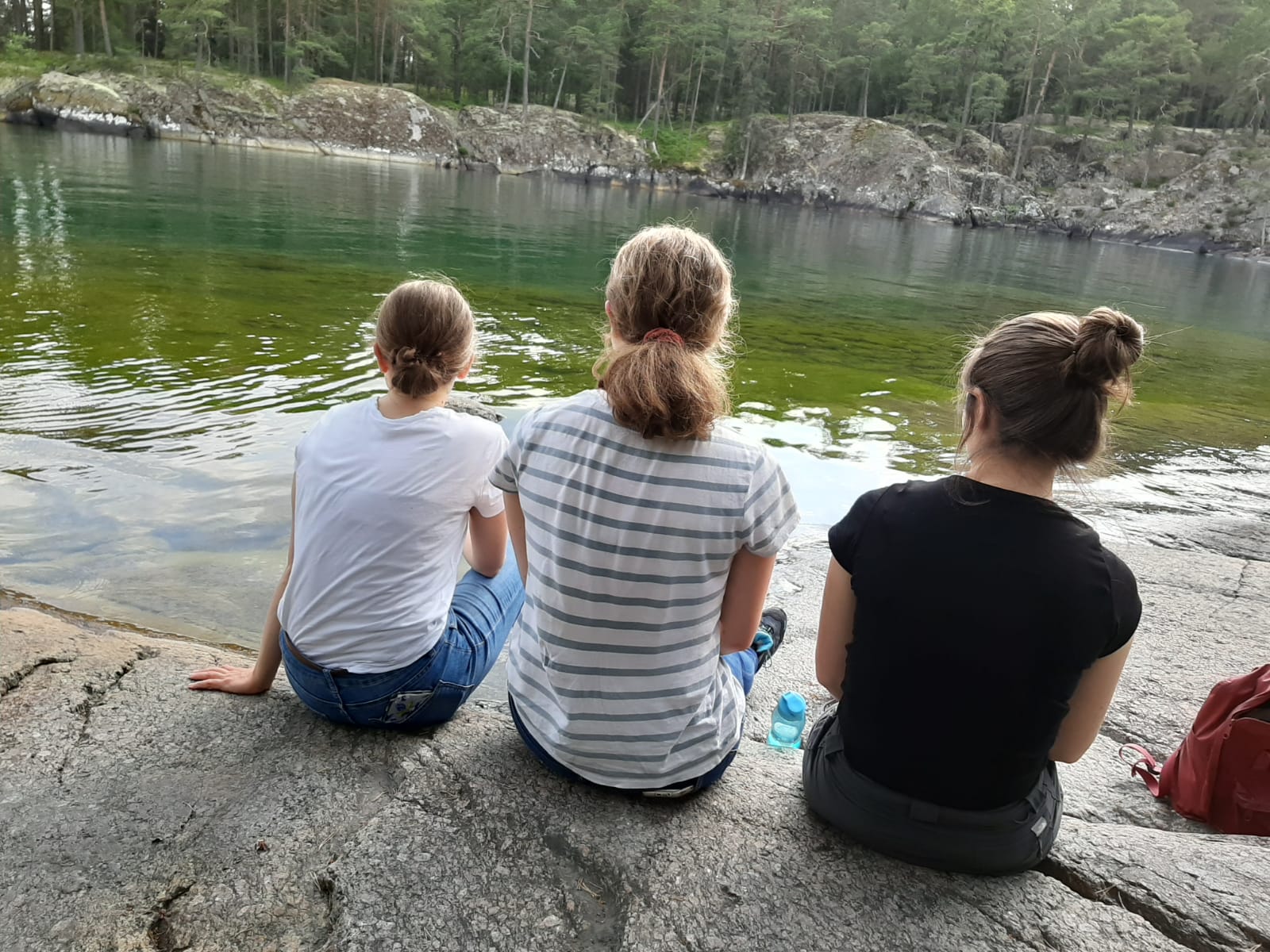 Pauline, Friederike und Madeleine (v.l.) im Tiveden-Nationalpark