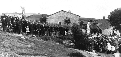 Inauguration de la Vierge en 1895