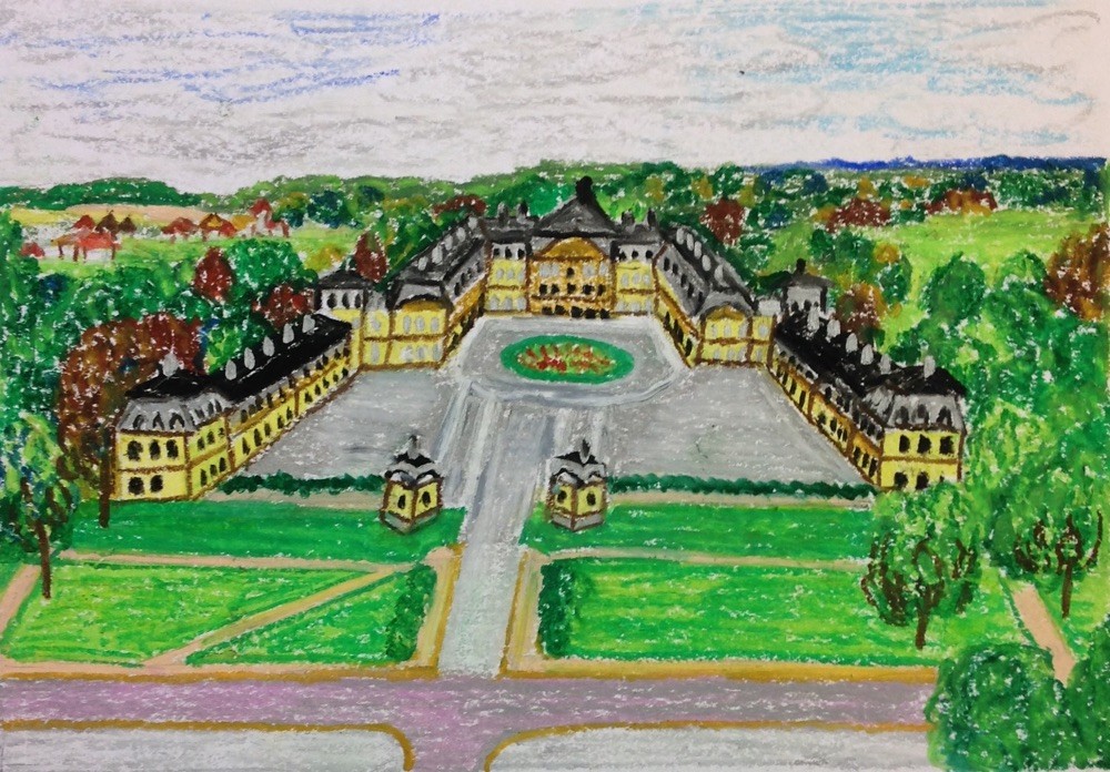 ドイツ アイヒターズハイム城 世界の城館風景画 ドイツ アイヒターズハイム城 世界の城館風景画