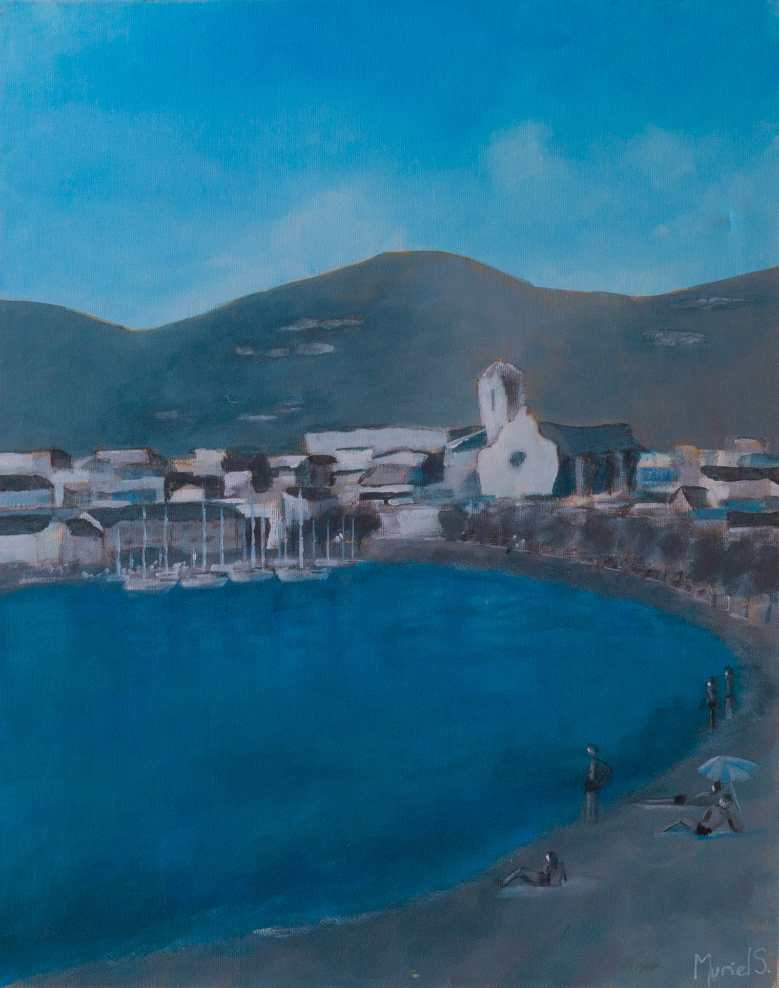 Port de la Selva, acrylique sur toile, 40X50, 2015