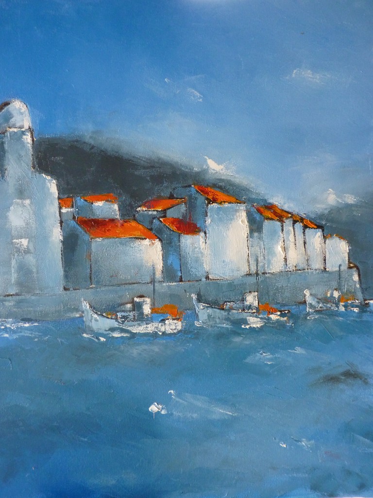 Port Vendres,, huile sur toile, 38X46, 2014
