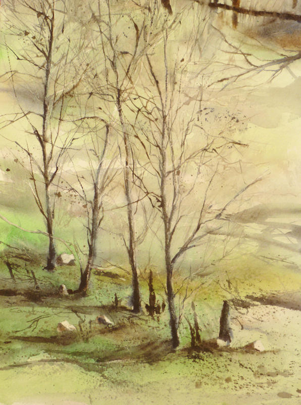 La pinède après l'incendie - n°19 - 26X36 collection privée(2011)