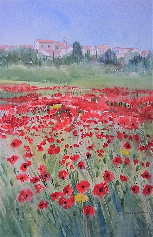 Sigean aux coquelicots 26x36 (2019)  collection privée