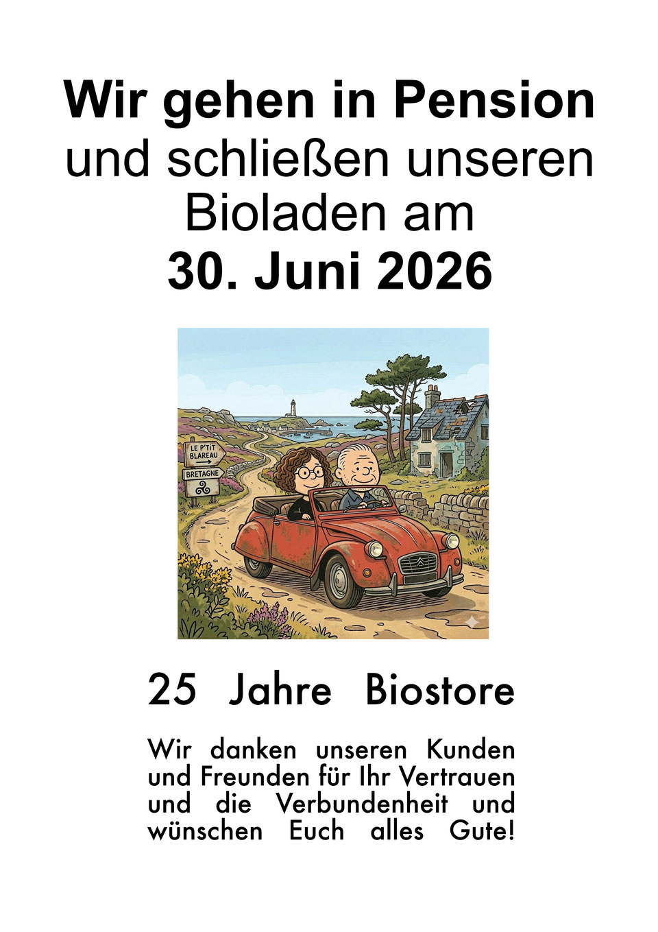 Wir schließen den biostore am 30. Juni 2026