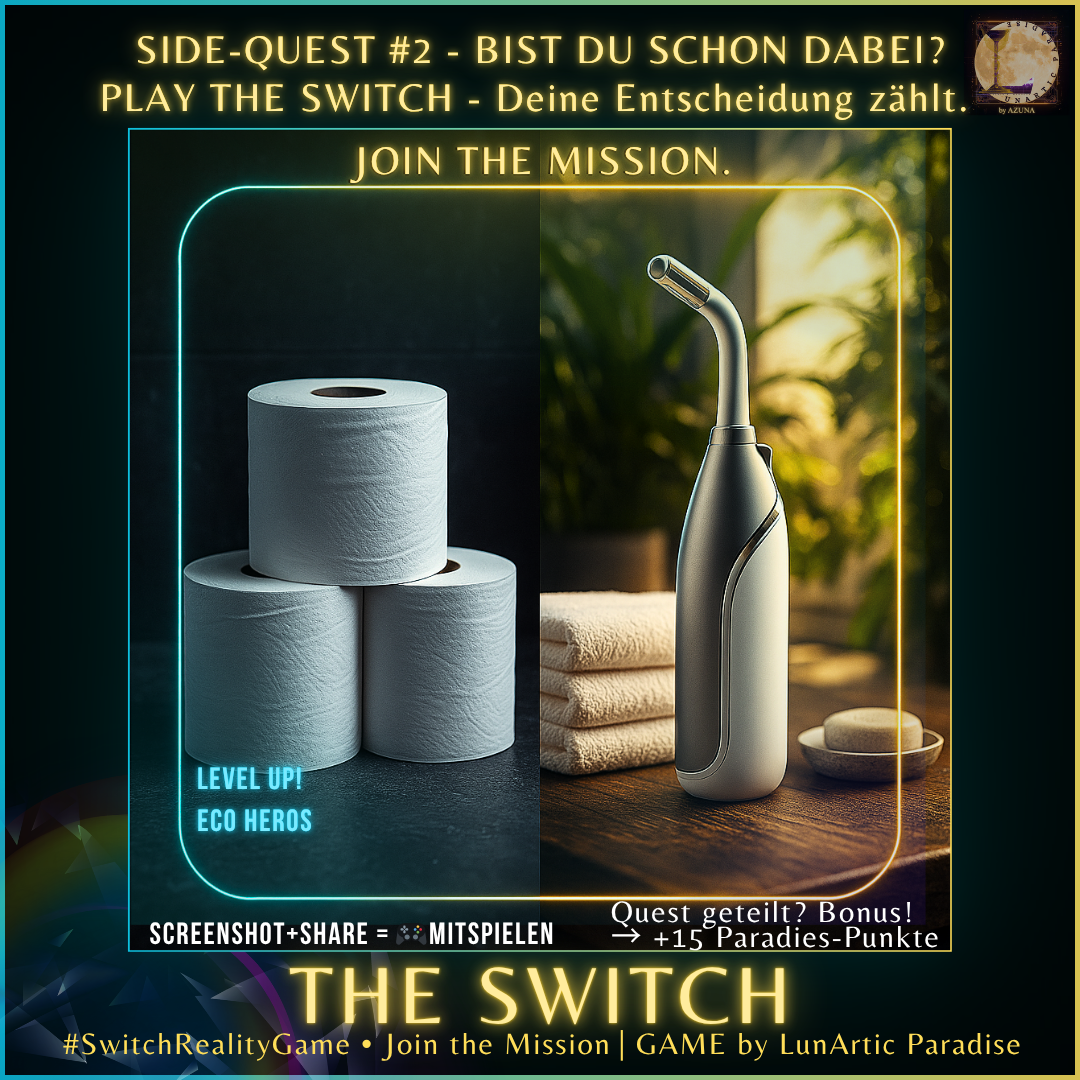 Handbidet – Nachhaltige Alternative zu Klopapier | Side-Quest Reality Game