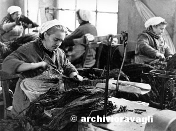 Chiaravalle (Ancona), Gennaio 1965 - Donne alla fabbrica manifattura tabacco